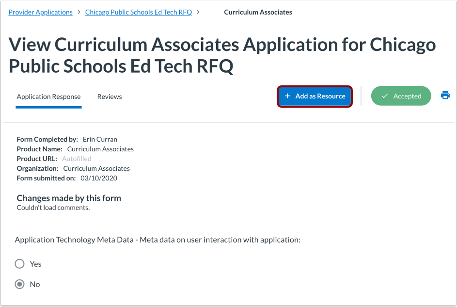 View Response Details