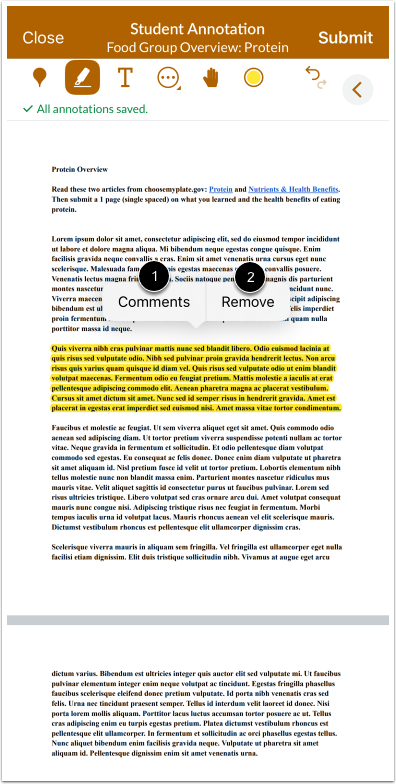 Add Comments to an Annotation