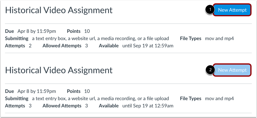 View Student View of Assignment Resubmission