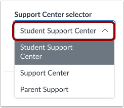 Select a Support Center to Edit