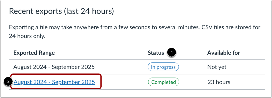 Export User Activity