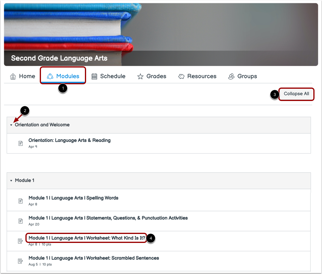 View Subject Modules