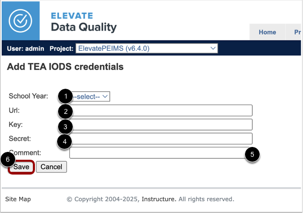 Add TEA IODS Credentials