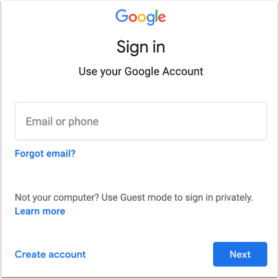 Log in to Google Account