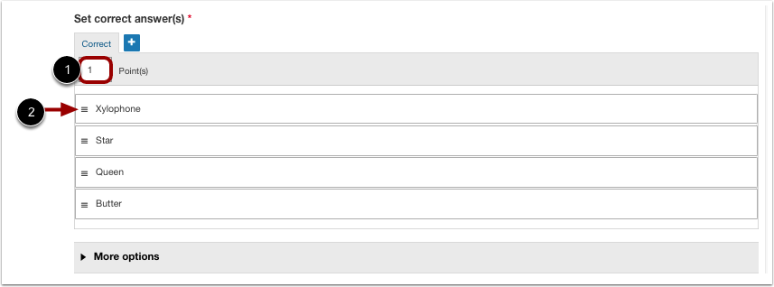 Set Correct Response