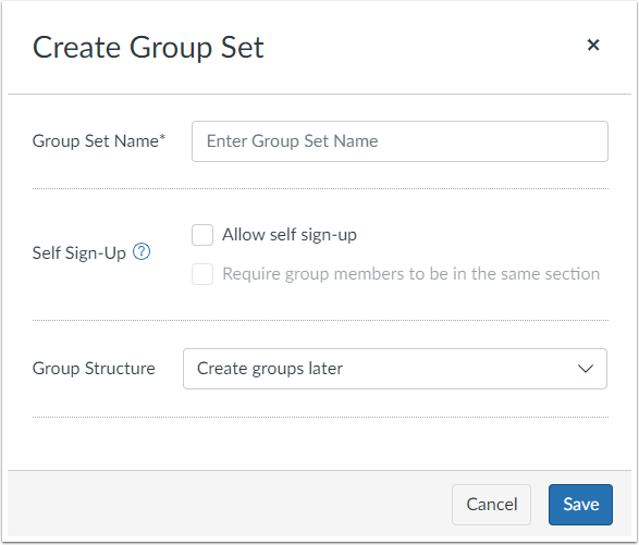 Create Group Set