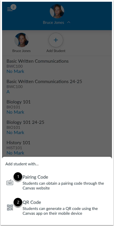 Select Pairing Option