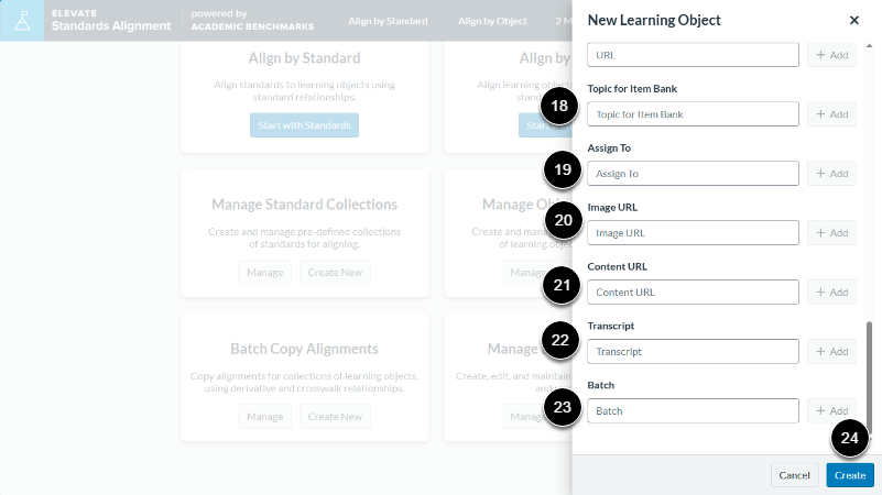 Enter Learning Object Details