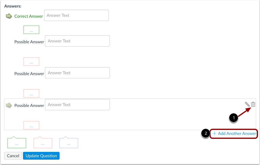 Add or Delete Answers
