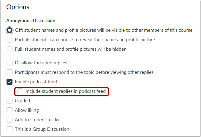Include Replies in Podcast