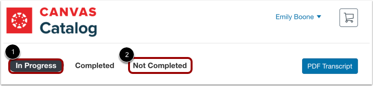 Open Current, Completed, or Not Completed Lists