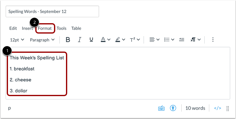 View Rich Content Editor