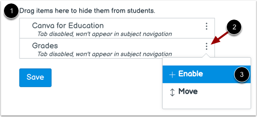Enable Navigation Links