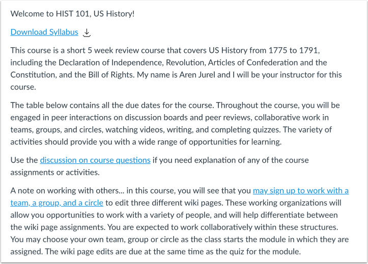 View Syllabus Description