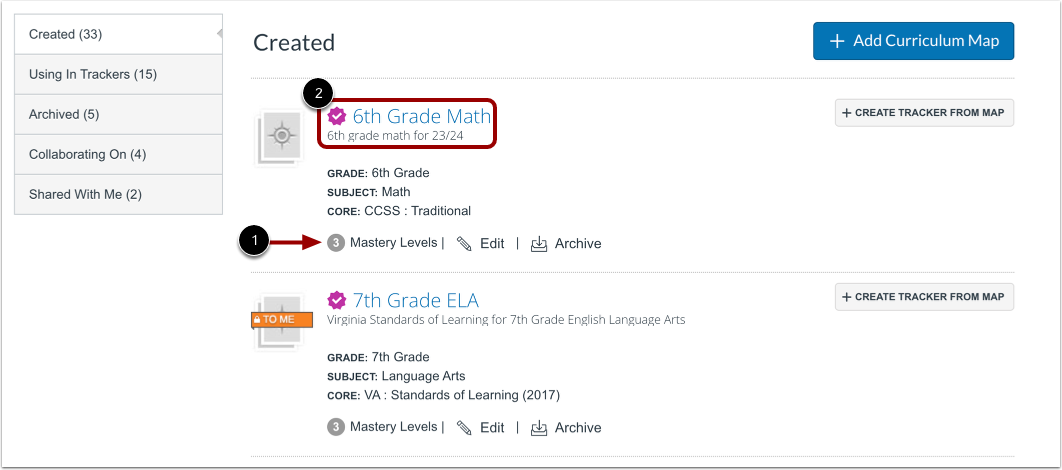 Open Original Curriculum Map