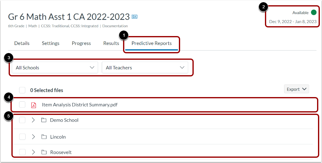 View Predictive Report PDF Files