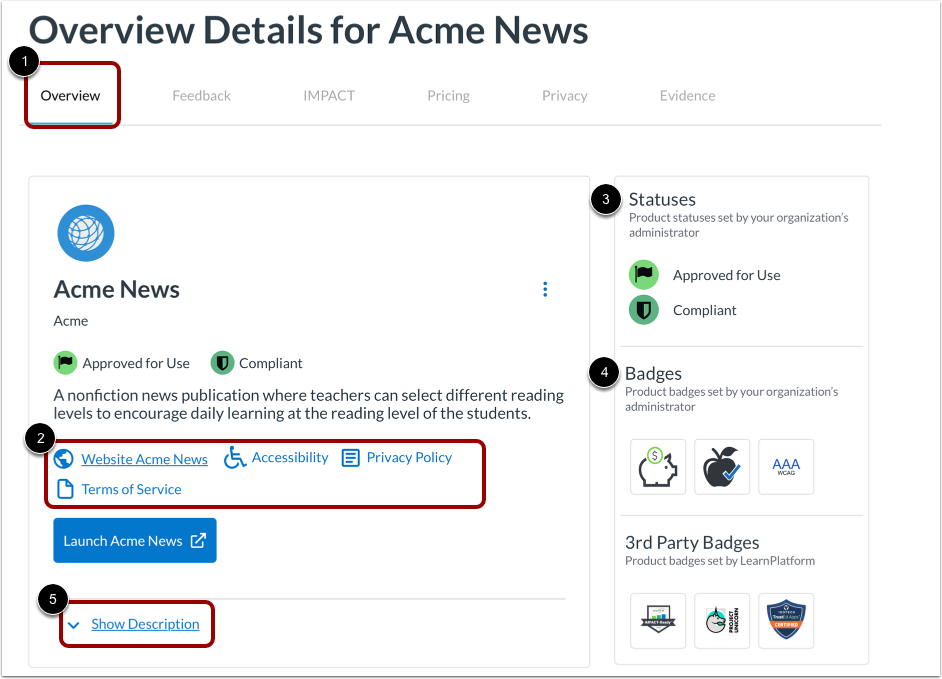 View Overview Details