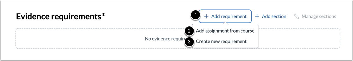 Add Evidence Requirement
