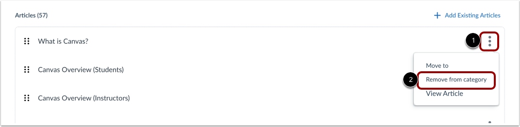 Remove Support Center Article