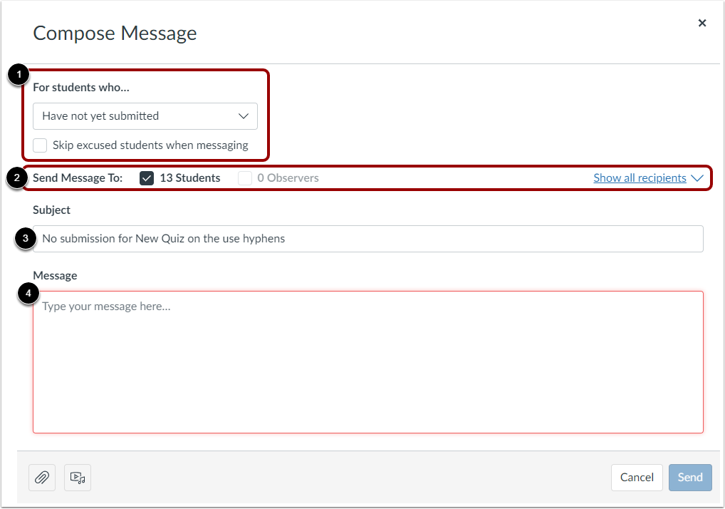 View Compose Message