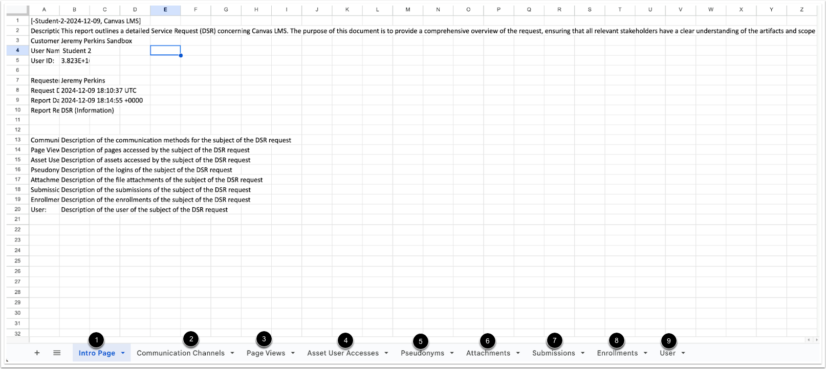 View Data Subject Request File