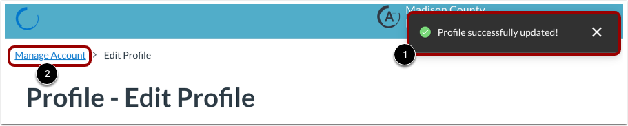 View Success Message