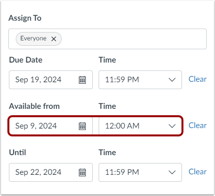 Limit Submission Date Range