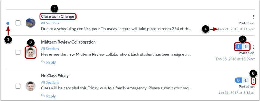 View Announcements