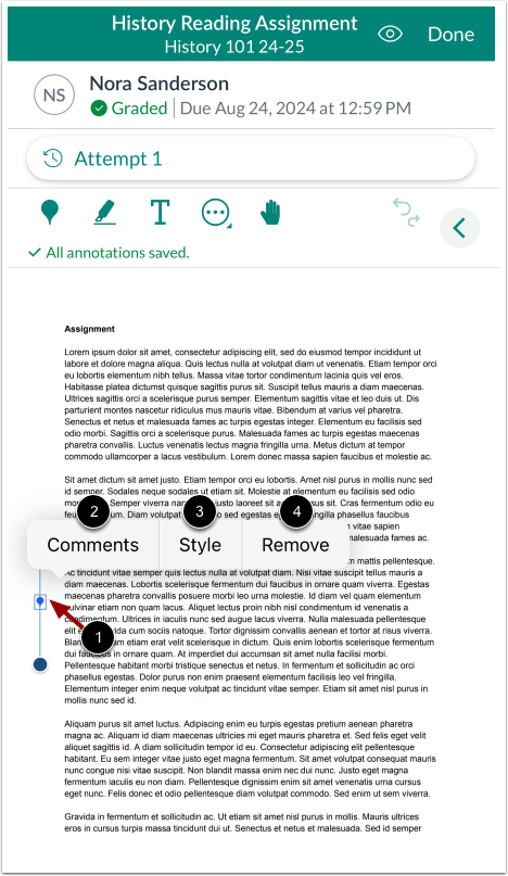 Modify Point Annotation