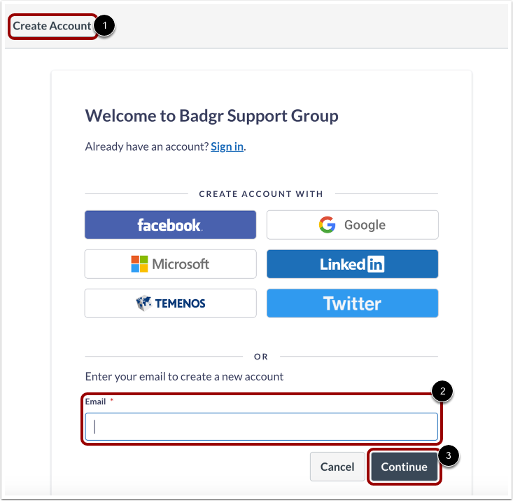 Create Account