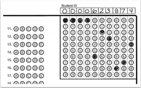 Bubble Sheet with Student ID