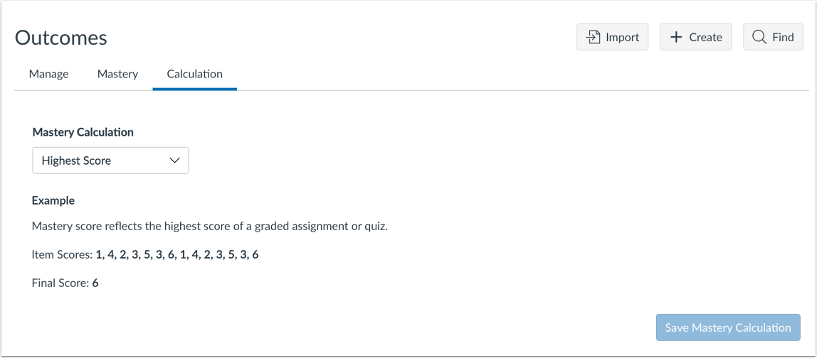 Modify Mastery Calculation Method
