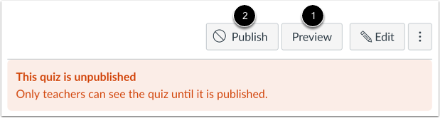 Preview and Publish Quiz