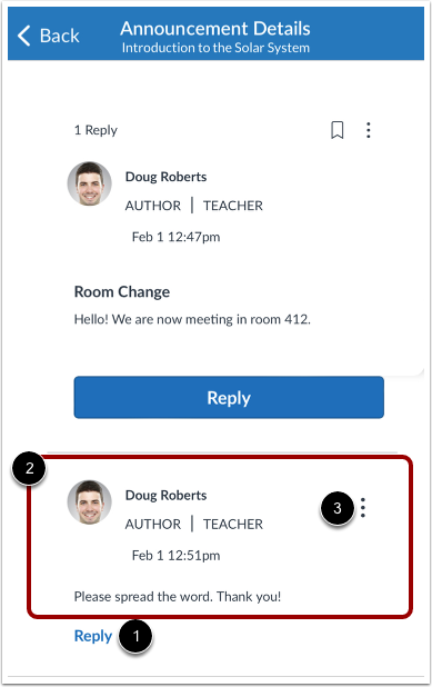 View Inline Announcement Thread Replies