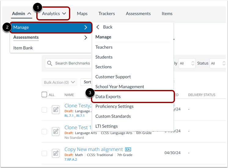 View Data Exports Later