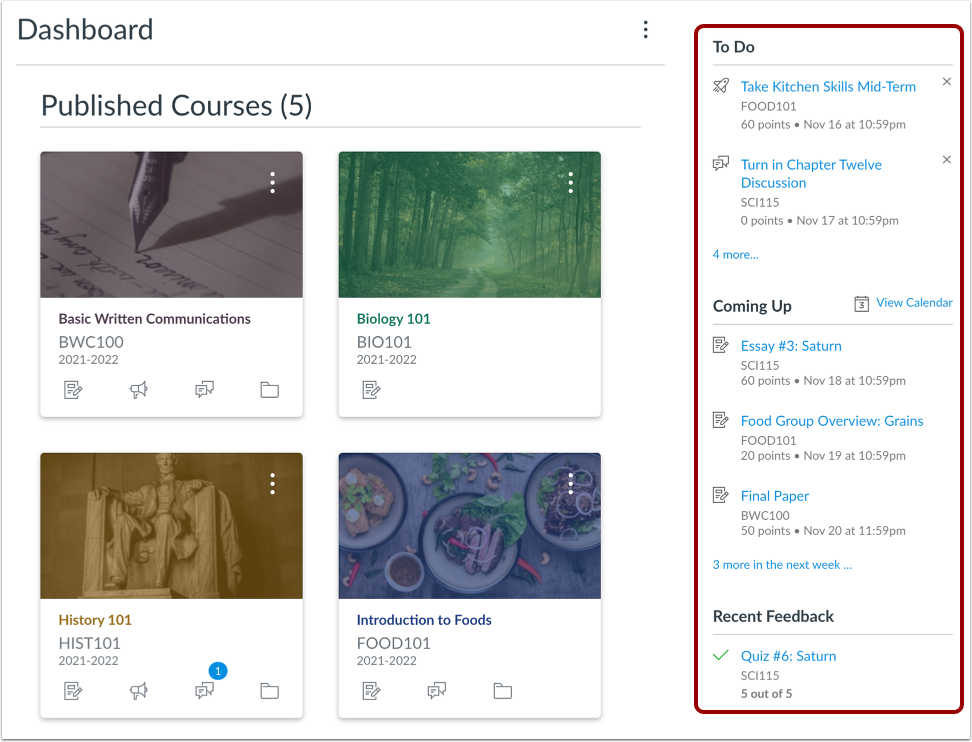 View Dashboard Sidebar