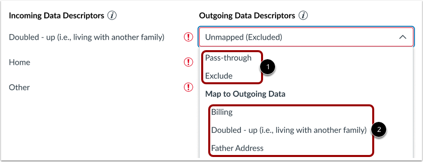 Select Descriptor Status