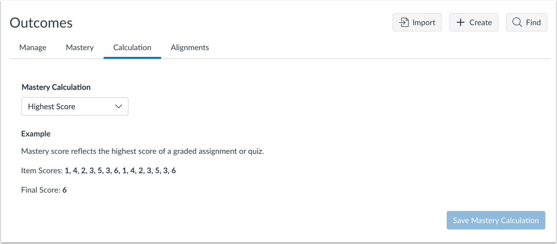 Modify Mastery Calculation Method