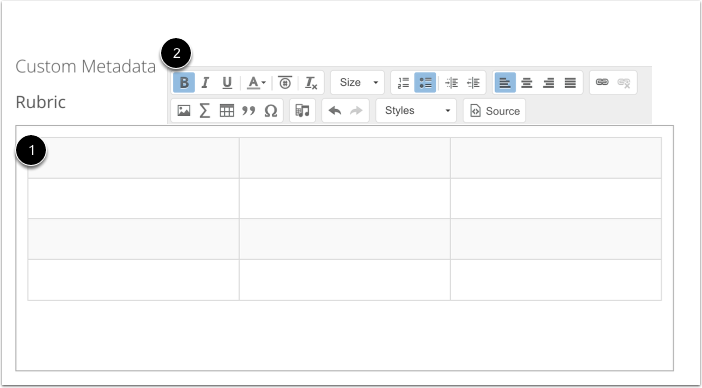 Enter Rubric Details