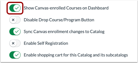 Show Canvas-enrolled Courses