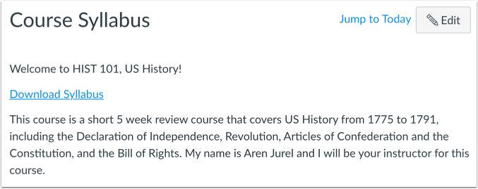 View Syllabus Description