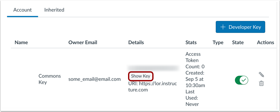 View Client Secret (Key)