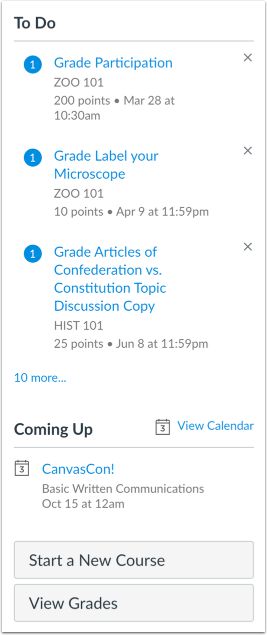 View To Do List & Sidebar