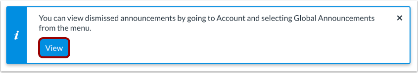 View Dismissed Announcement