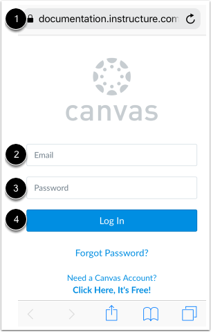 Log in to Canvas