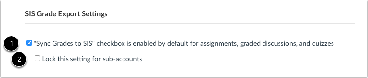 Configure SIS Grade Export Settings
