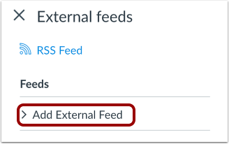 Add External Feed