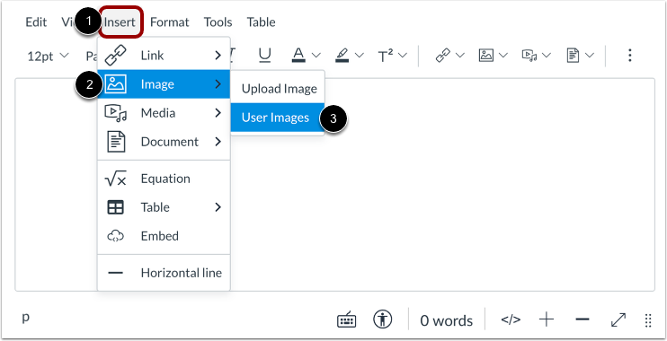 Embed Images from Menubar