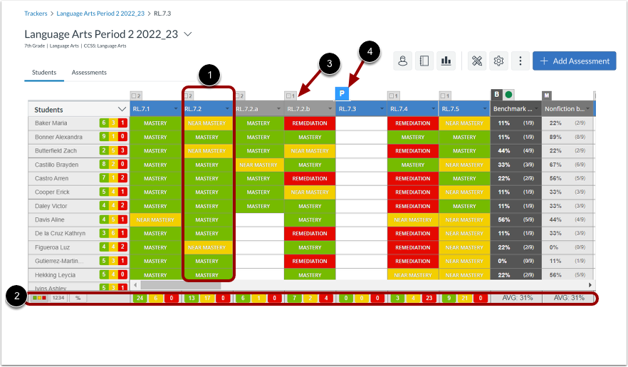 View Standards from Student View