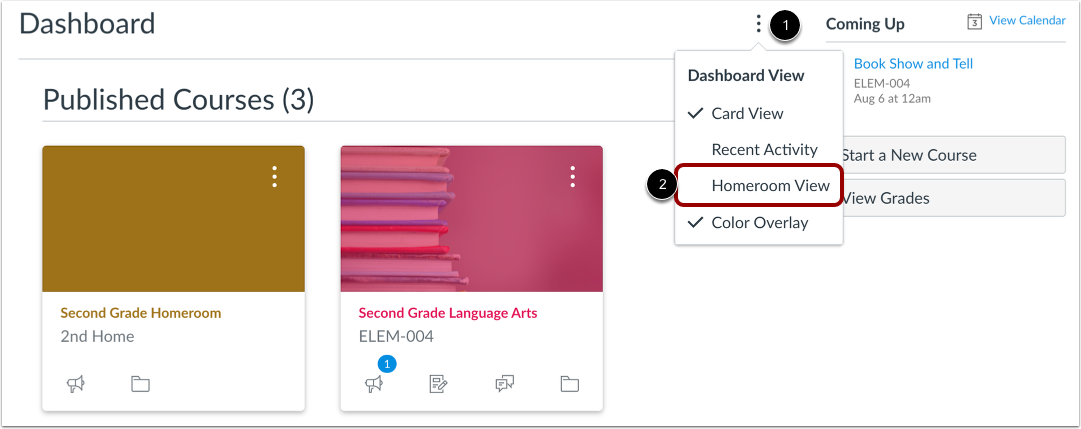 Return to Homeroom View